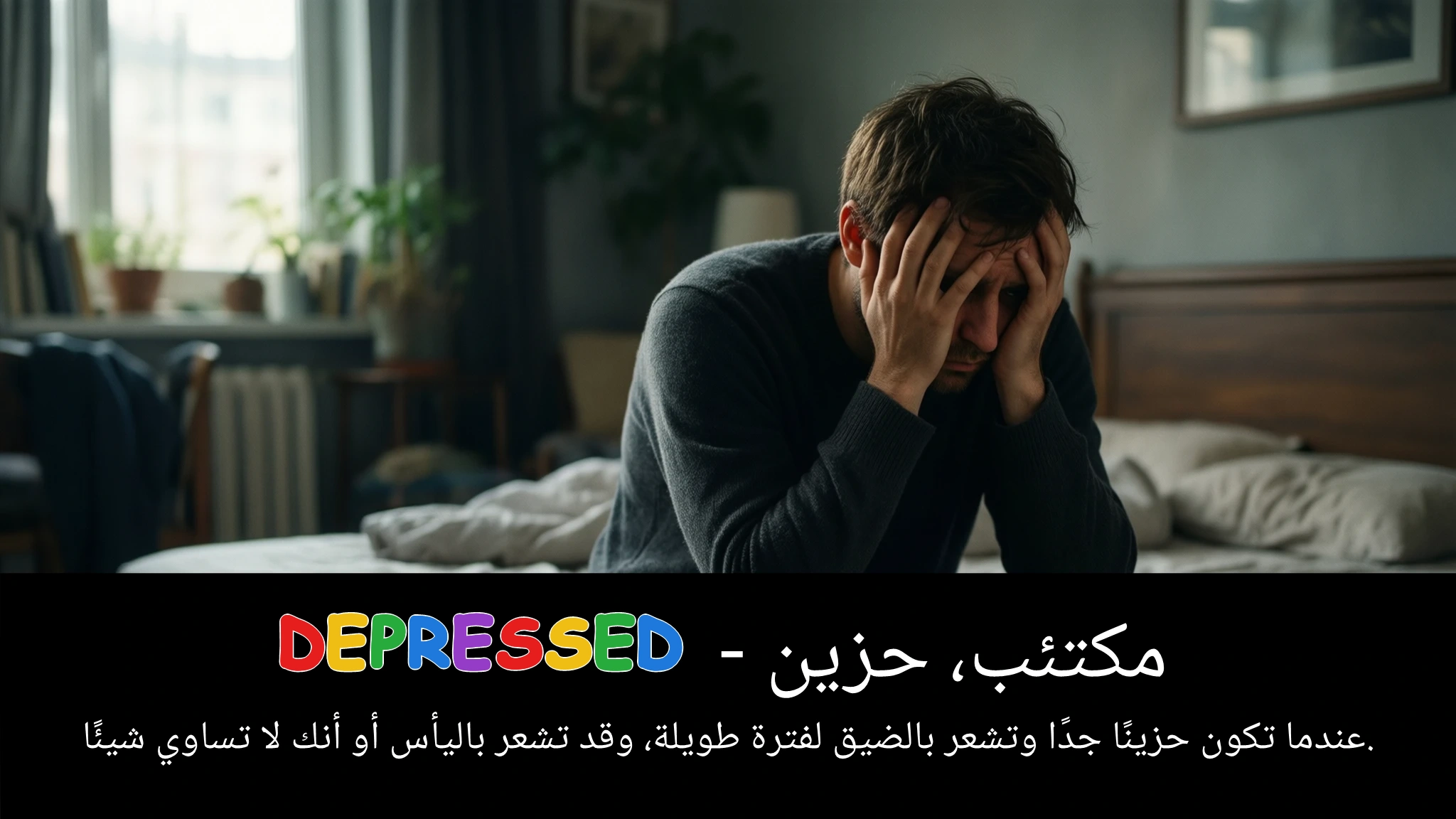 Arabic Illustration for depressed